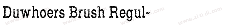 Duwhoers Brush Regul字体转换